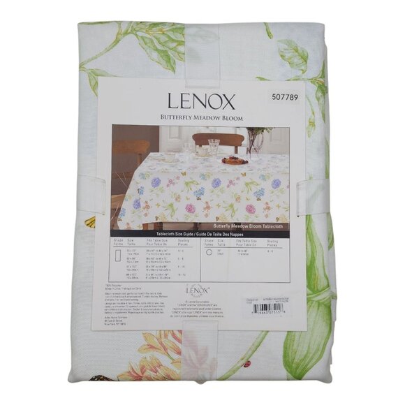 Lenox Butterfly Meadow Bloom Tablecloth 60" X 102" Water Repellent Easy Care - Picture 5 of 9